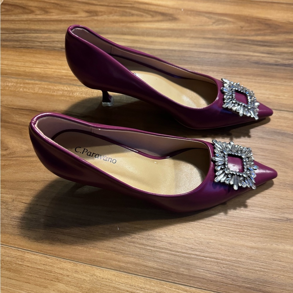 C. Paravano Women's Elegant Purple/Plum Heels